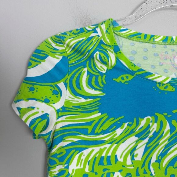 LILLY PULITZER | Karrie Crewneck Tee Limeade Roar of the Jungle Women’s Size XS - Picture 4 of 8